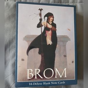 Vintage Brom blank inside note card set